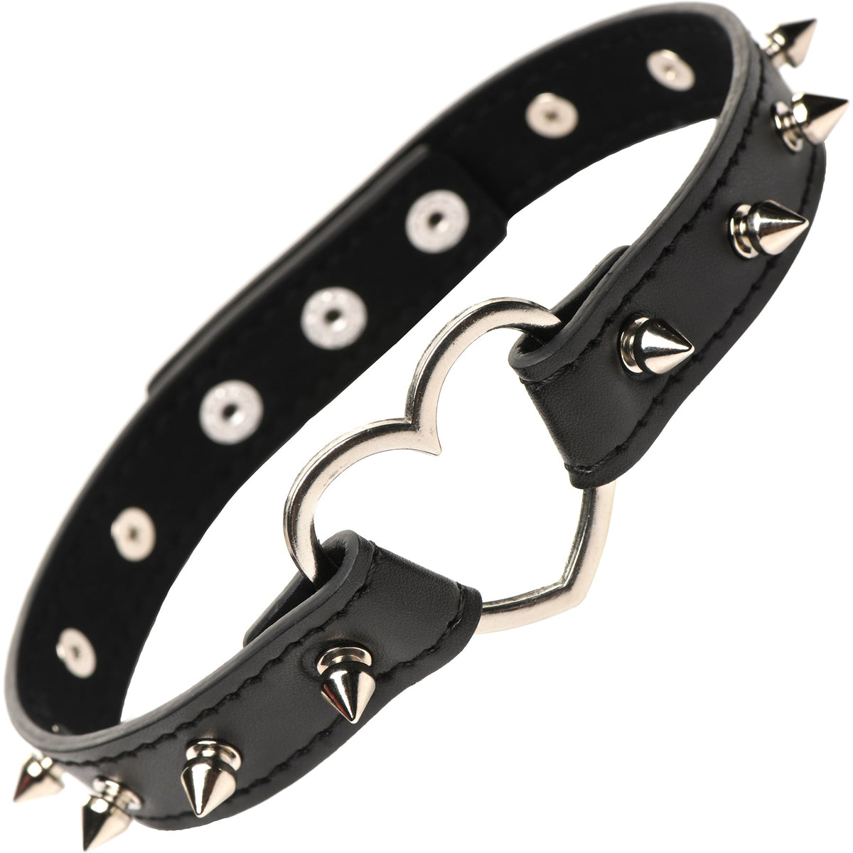 Spiked Heart Choker – Adjustable Spiked Collar Accessory > Bondage Gear > Collars & Leashes