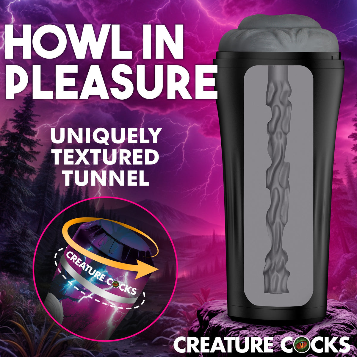Creature Cocks Wild Wolf Ass Stroker – Realistic Rubber Stroker > Sex Toys For Men > Masturbators > Fantasy