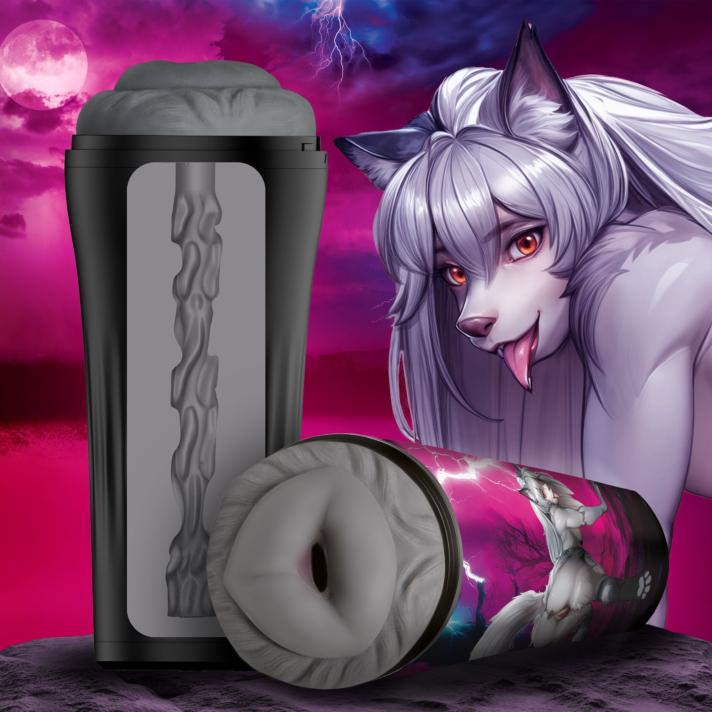 Creature Cocks Wild Wolf Ass Stroker – Realistic Rubber Stroker Secondary image