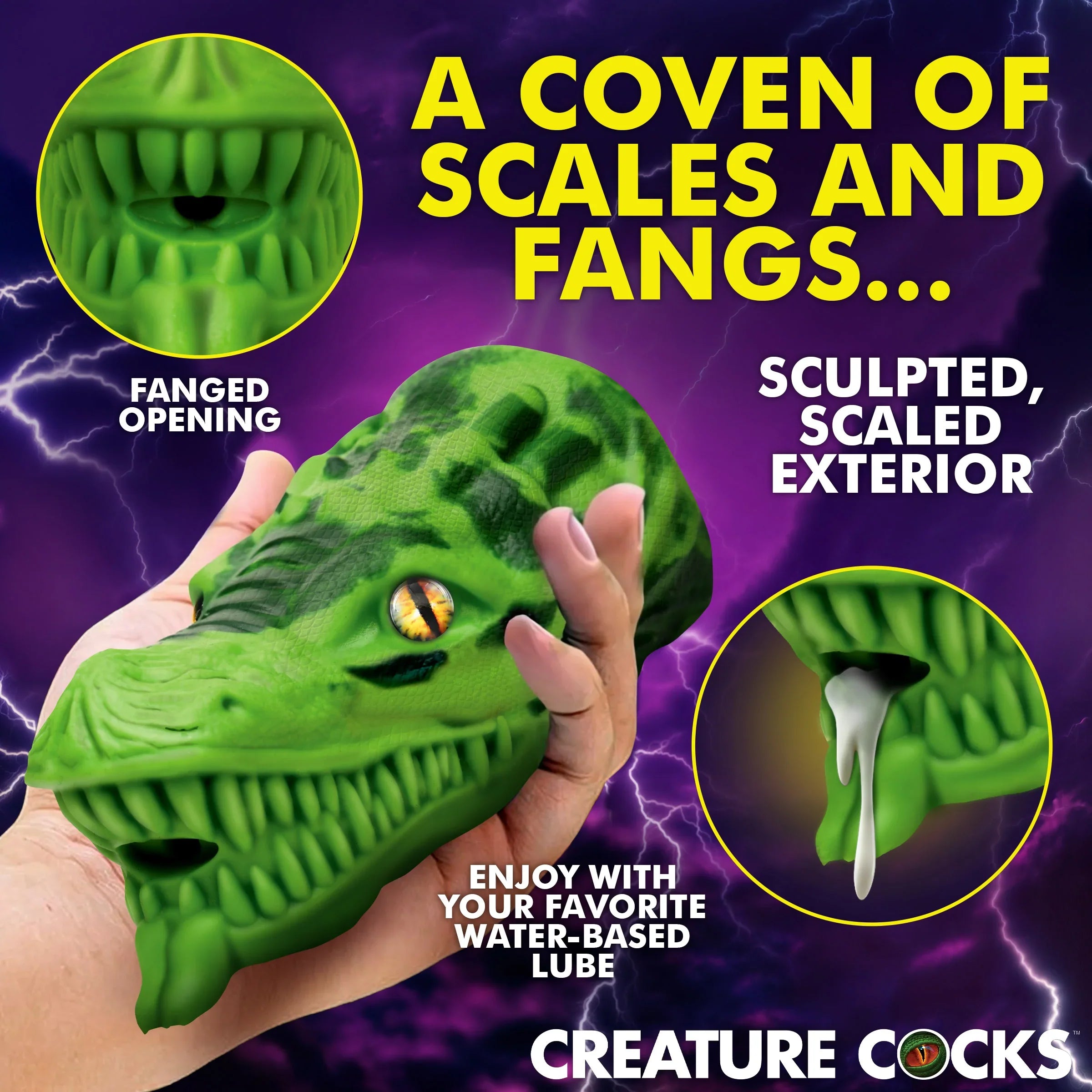 Creature Cocks Dragon Tamer (Green) – Silicone Stroker > Sex Toys For Men > Masturbators > Fantasy