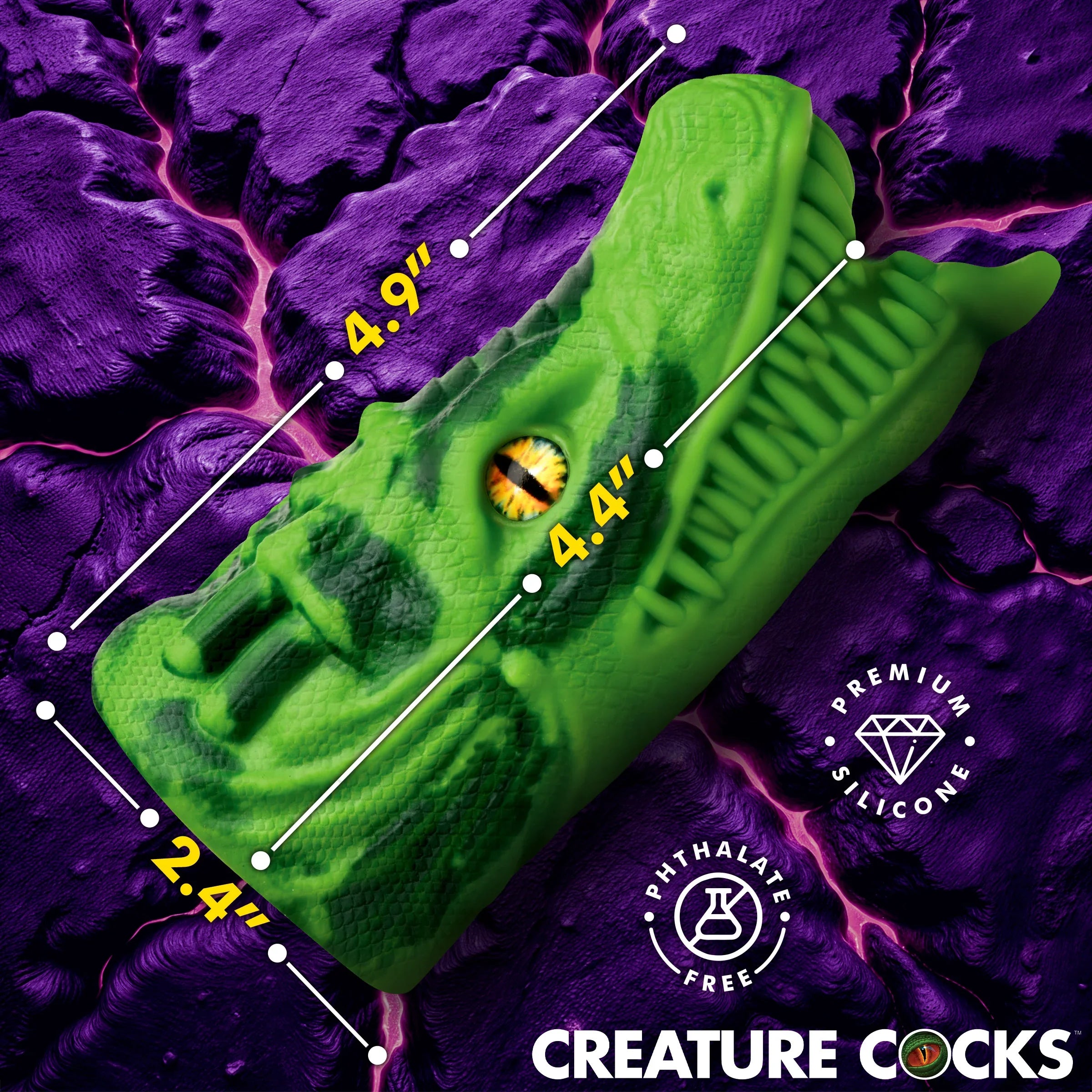 Creature Cocks Dragon Tamer (Green) – Silicone Stroker Secondary image