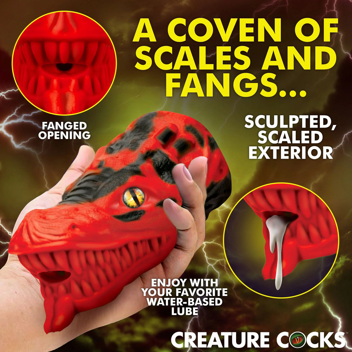 Creature Cocks Dragon Tamer (Red) – Silicone Stroker > Sex Toys For Men > Masturbators > Fantasy