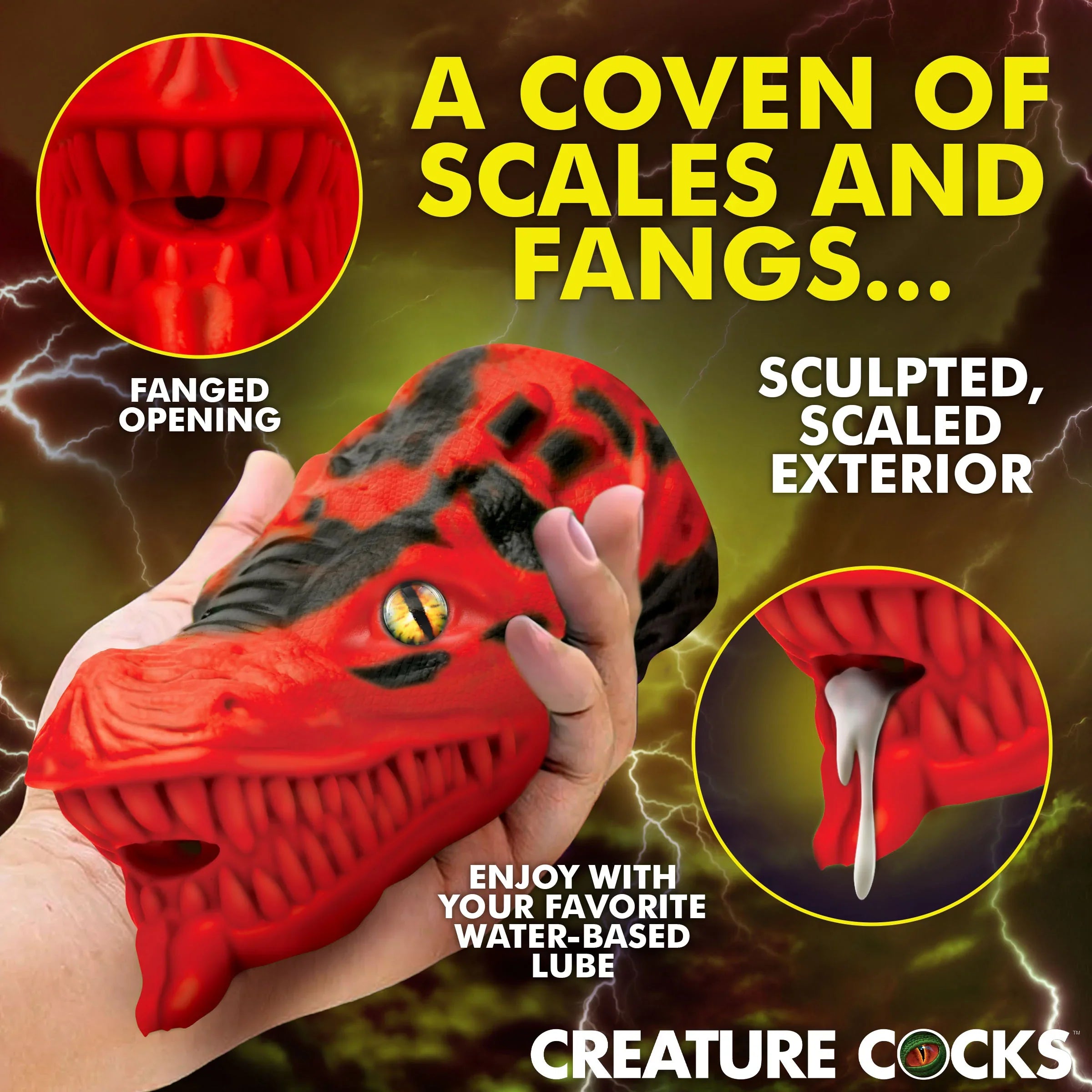 Creature Cocks Dragon Tamer (Red) – Silicone Stroker > Sex Toys For Men > Masturbators > Fantasy
