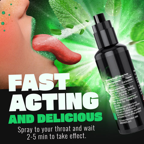 Good Blow Deep Throat Spray (Spearmint) – Spearmint Flavored Numbing Spray 59 ml Oral Gels & Sprays