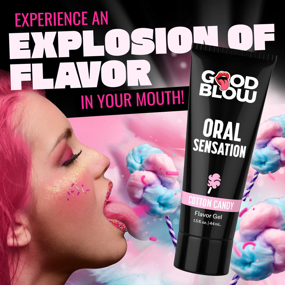 Good Blow Oral Sensation Gel Cotton Candy Flavor 44 Milliliter Tube Oral Gels & Sprays