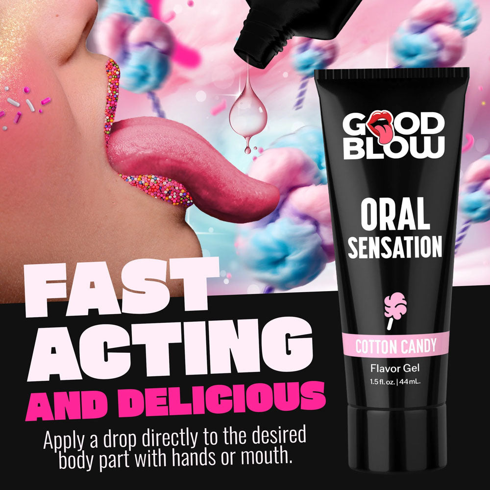 Good Blow Oral Sensation Gel Cotton Candy Flavor 44 Milliliter Tube Oral Gels & Sprays