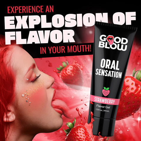 Good Blow Oral Sensation Gel Strawberry Flavored 44 Milliliter Tube Oral Gels & Sprays