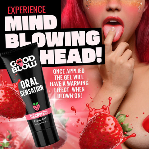 Good Blow Oral Sensation Gel Strawberry Flavored 44 Milliliter Tube Oral Gels & Sprays
