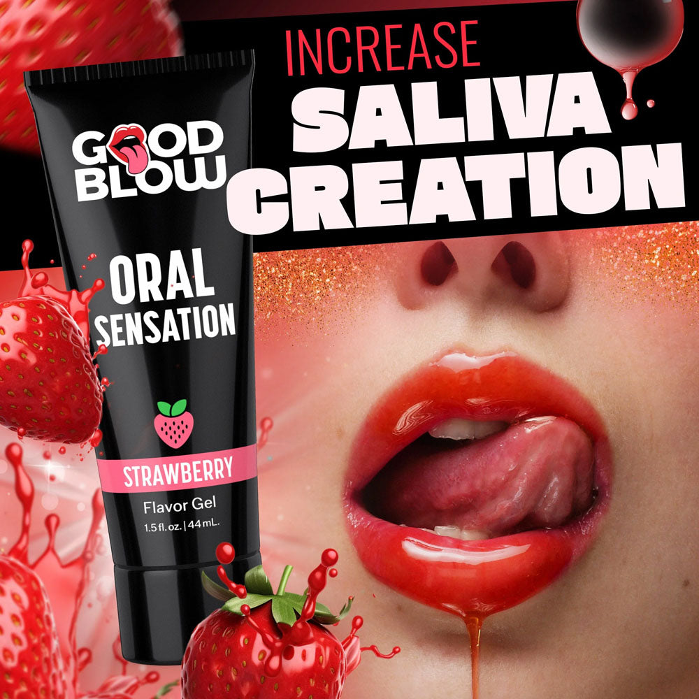 Good Blow Oral Sensation Gel Strawberry Flavored 44 Milliliter Tube Oral Gels & Sprays
