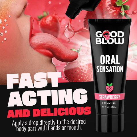 Good Blow Oral Sensation Gel Strawberry Flavored 44 Milliliter Tube Oral Gels & Sprays