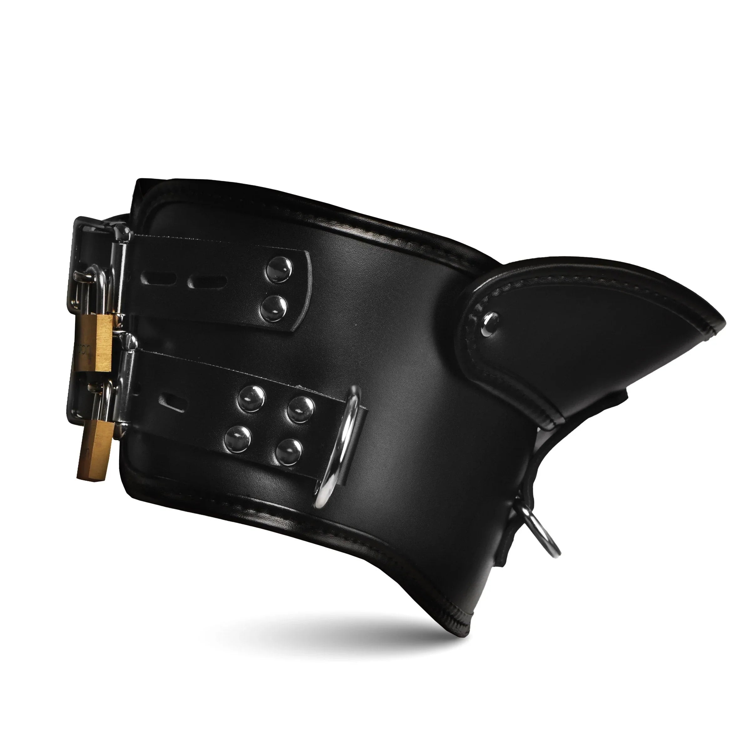 Master Series Rigid Locking Posture Collar with Chin Brace – Adjustable BDSM Collar > Bondage Gear > Collars & Leashes
