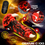 Creature Cocks Red Talon (Red/Black) – Textured Vibrating 7.1" Silicone Dildo > Dildos > Fantasy