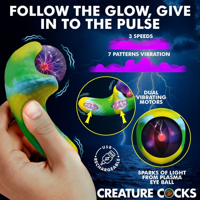 Creature Cocks Electric Eye Plasma (Green-Blue-Yellow) – Dual Motor Vibrator > Vibrators > Unconventional
