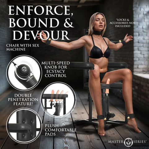 Master Series Enforcer Chair with Deluxe Sex Machine and Restraint System MACHINES