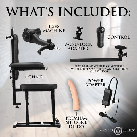 Master Series Enforcer Chair with Deluxe Sex Machine and Restraint System MACHINES