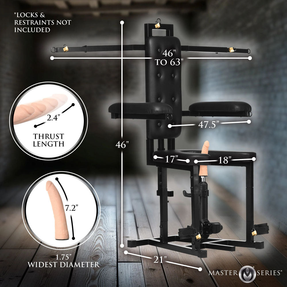 Master Series Enforcer Chair with Deluxe Sex Machine and Restraint System MACHINES