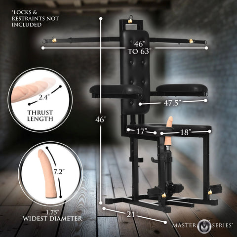 Master Series Enforcer Chair with Deluxe Sex Machine and Restraint System MACHINES