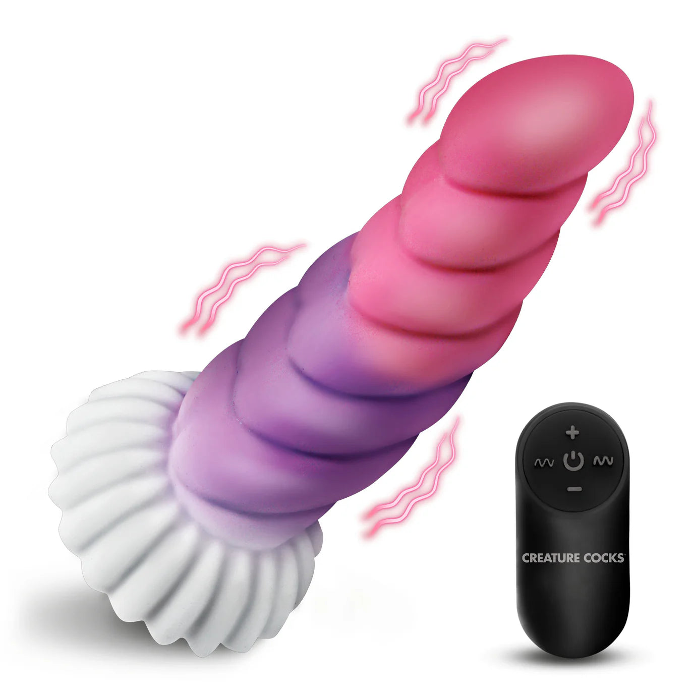 Creature Cocks Cloud Rider Unicorn (Pink Purple White) – 5.6" Vibrating Silicone Dildo > Dildos > Fantasy Main image