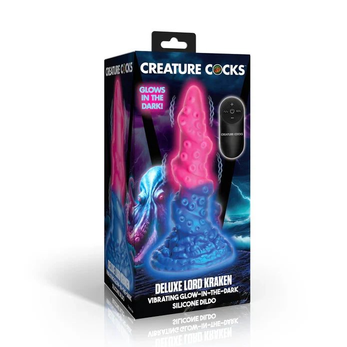 Creature Cocks Lord Kraken 8.3" Glow-in-the-Dark Silicone Vibrator > Dildos > Fantasy