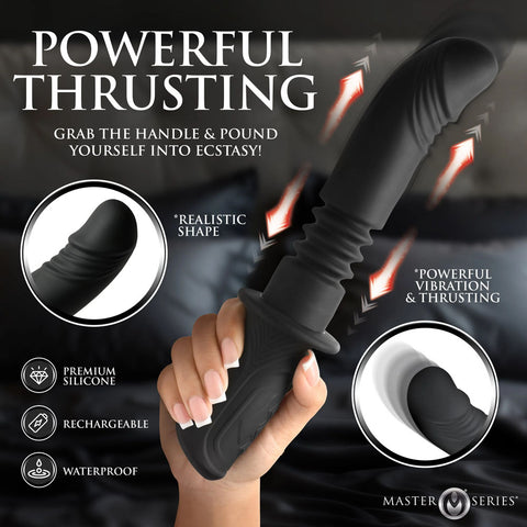 Master Series Power Thrust 26.4 Centimeter USB Rechargeable Thrusting Vibrator DONGS Thrusting