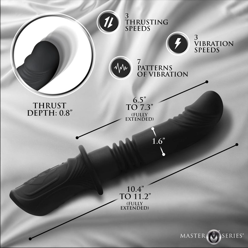 Master Series Power Thrust 26.4 Centimeter USB Rechargeable Thrusting Vibrator DONGS Thrusting