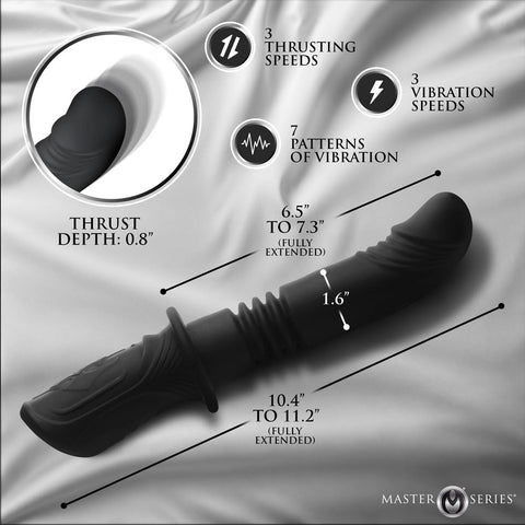 Master Series Power Thrust 26.4 Centimeter USB Rechargeable Thrusting Vibrator DONGS Thrusting