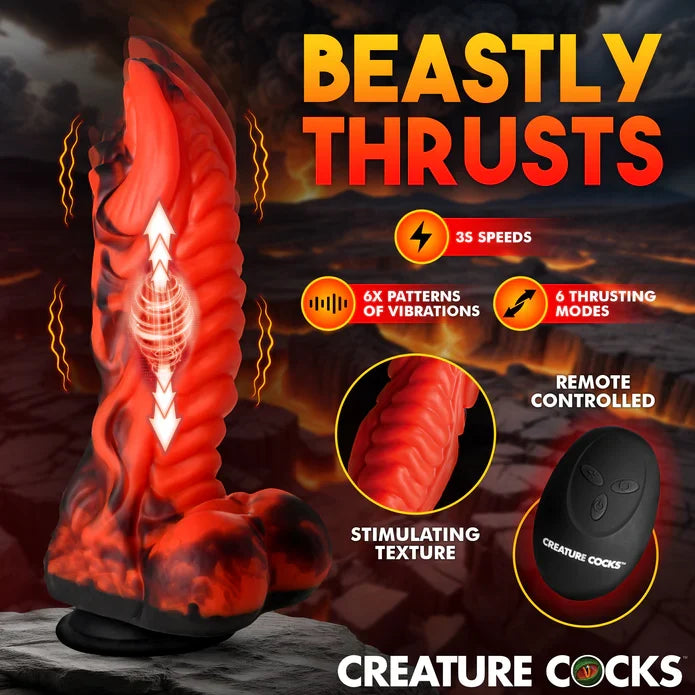 Creature Cocks Dragon Thrust – Vibrating Silicone Dildo > Dildos > Thrusting Dildos