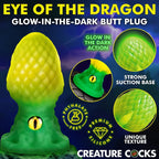 Creature Cocks Eye of the Dragon Silicone Butt Plug - Green