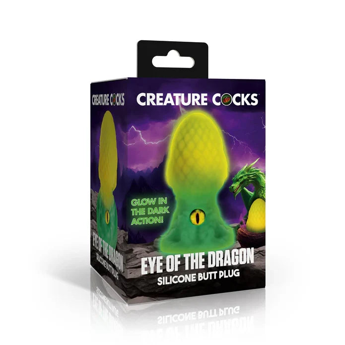 Eye of the Dragon 4.61" Silicone Butt Plug in Green by Creature Cocks > Dildos > Fantasy