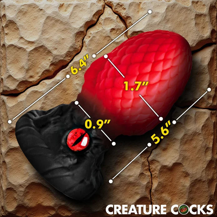 Creature Cocks Eye of the Dragon Silicone Butt Plug in Red > Anal Range > Butt Plugs