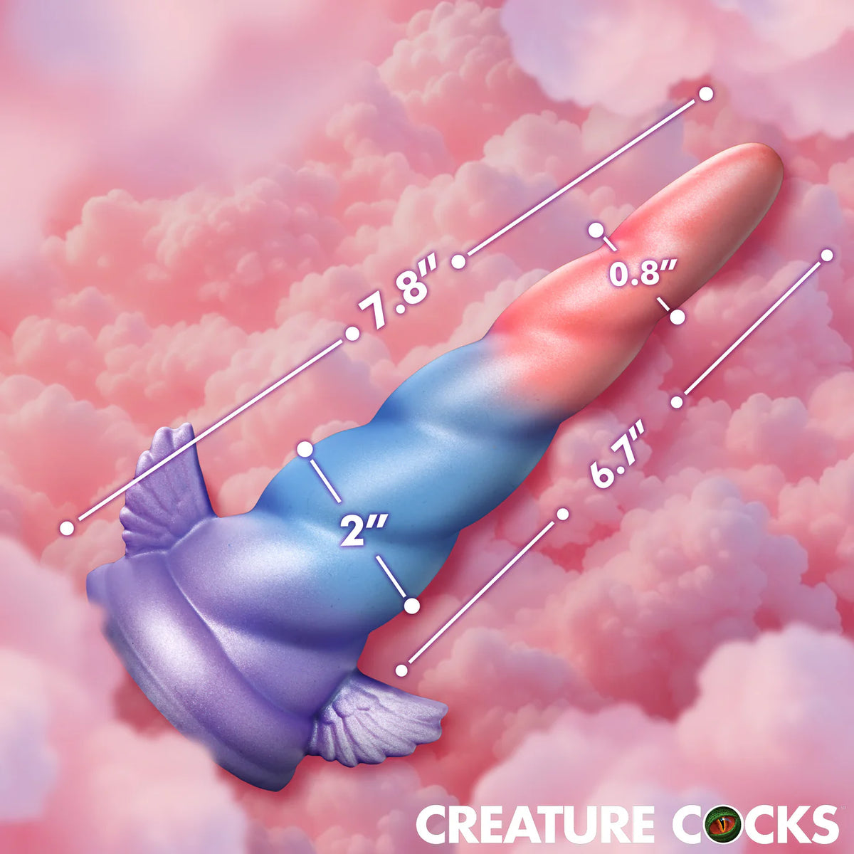 Creature Cocks Deluxe Dream Rider (Purple) – 7.8" Silicone Vibrating Unicorn Dildo > Dildos > Fantasy