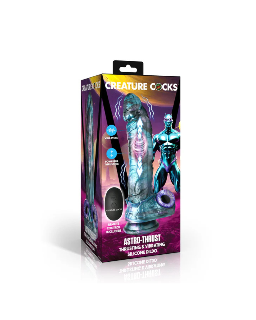 Creature Cocks Astro-Thrust (Alien Face) Silicone Thrusting and Vibrating Dildo Default Title > Dildos > Fantasy