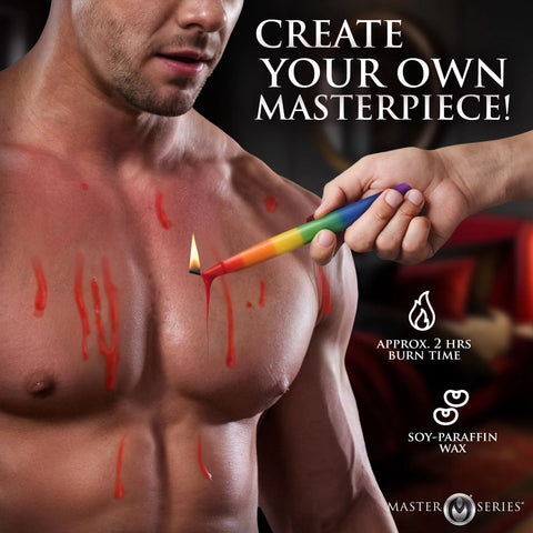 Master Series Pride Rainbow Drip Candles Set of 3 Drip Candles