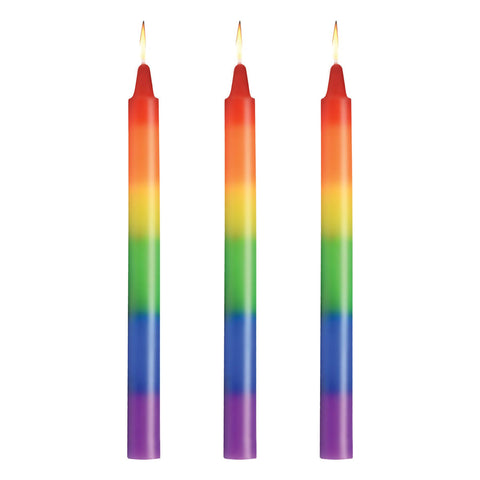 Master Series Pride Rainbow Drip Candles Set of 3 Drip Candles