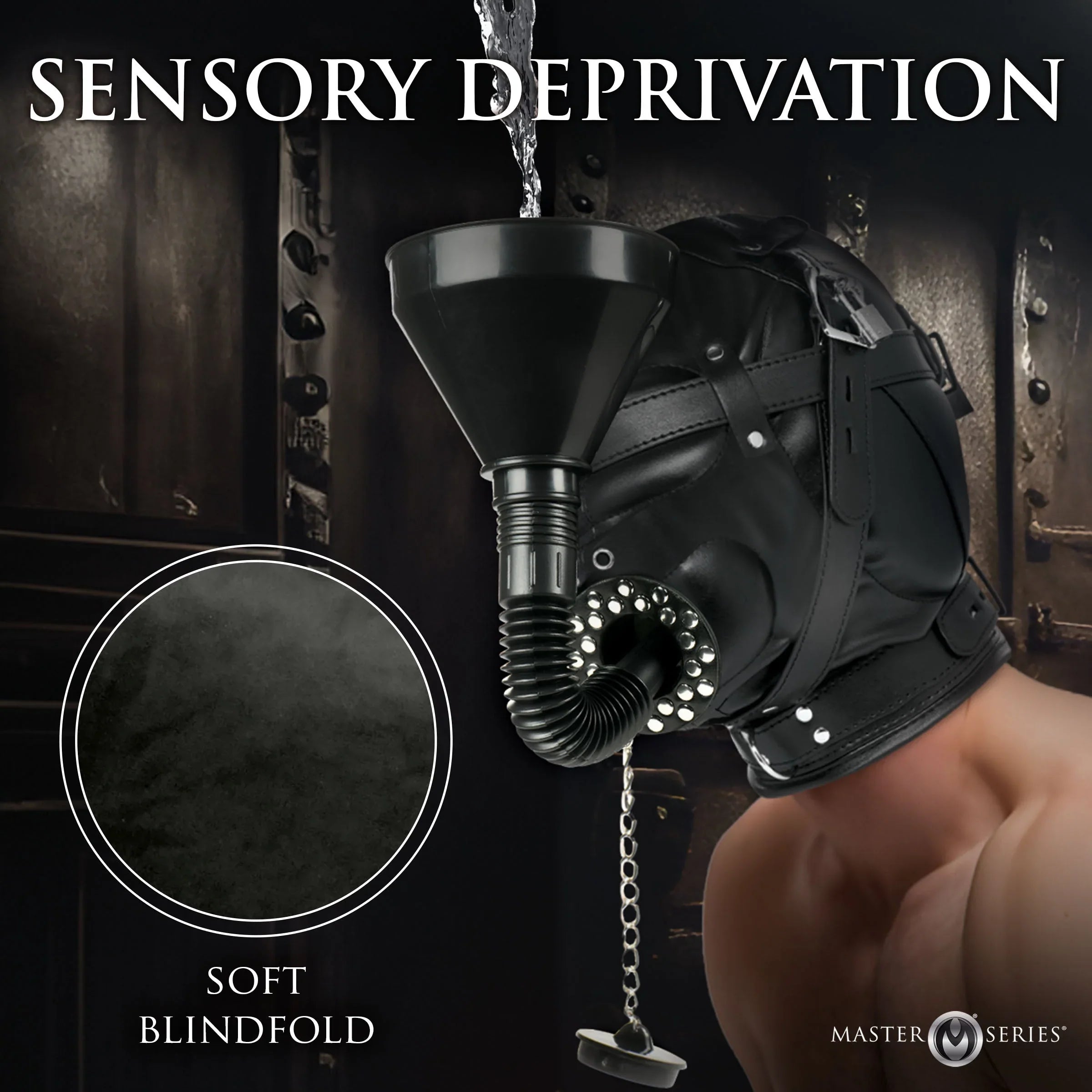 Master Series Degraded Sensory Deprivation Hood with Funnel – Sensory Hood > Bondage Gear > Medical Instruments