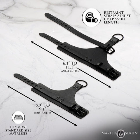 Master Series All Access (Vegan Leather) – Bed Restraint Kit > Bondage Gear > Bed Restraints