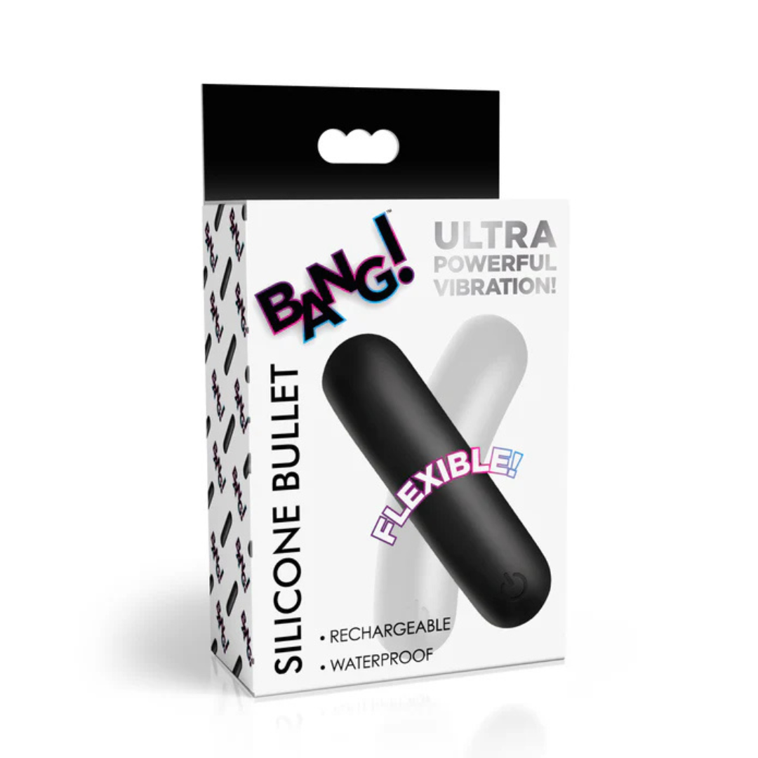 Bang! Flexible Silicone Bullet (Black) – Silicone Bullet Vibrator > Vibrators > Mini Vibrators Main image
