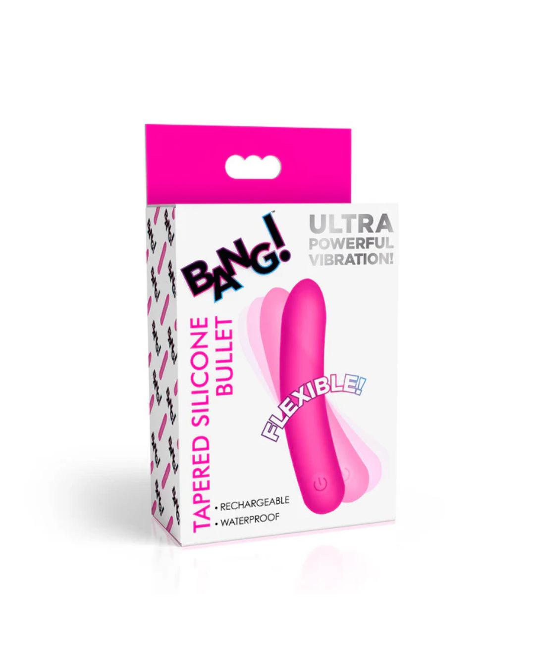 Bang Tapered Flexible Silicone Bullet Vibrator in Pink Pink BULLETS