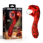 Creature Cocks Cobra (Black and Red) – USB Rechargeable 18.5 cm Fantasy Vibrator Red > Vibrators > Unconventional