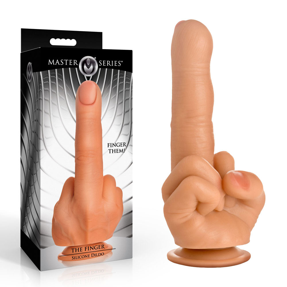 Master Series The Finger – 21.3 cm Realistic Silicone Middle Finger Dildo Flesh > Dildos > Other Dildos