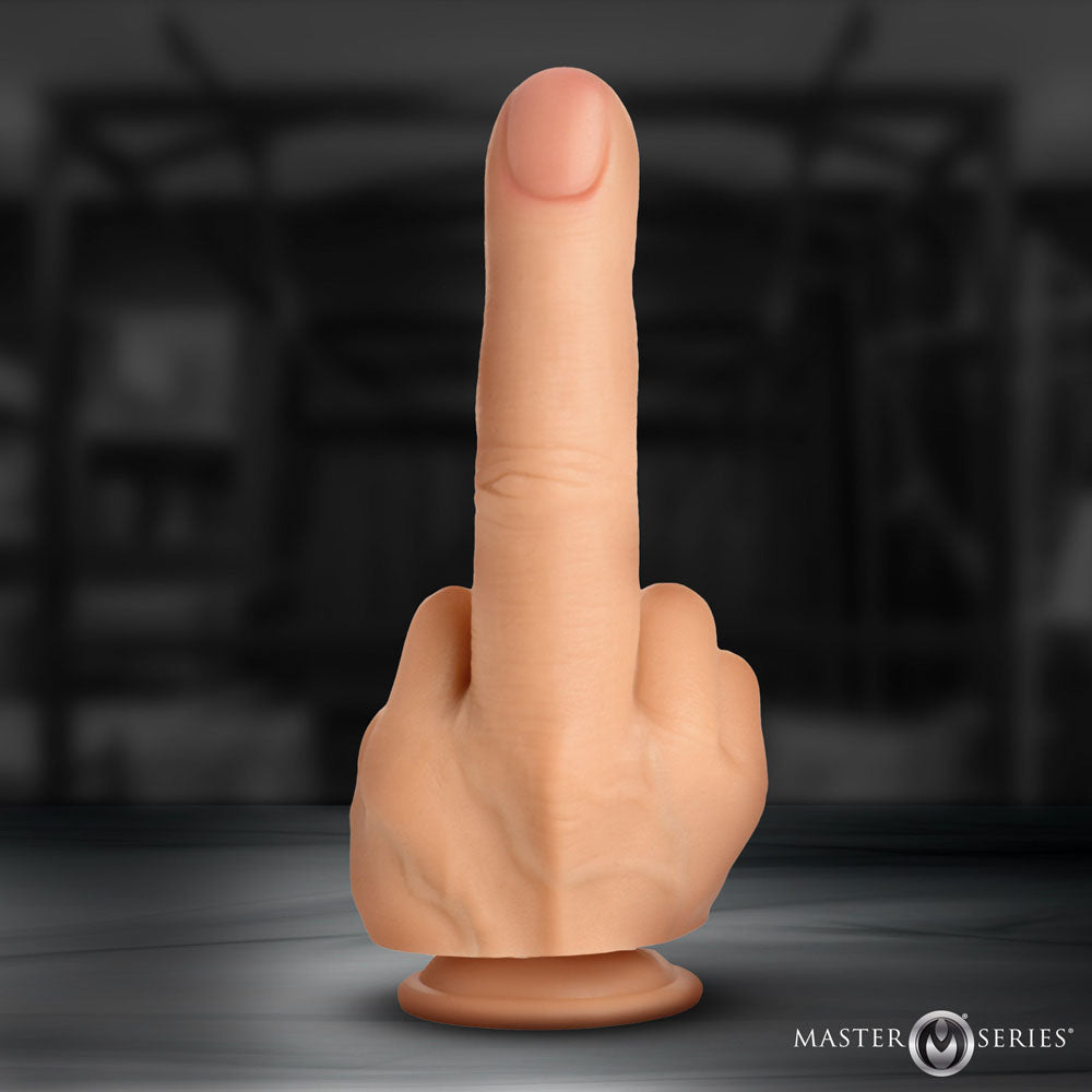 Master Series The Finger – 21.3 cm Realistic Silicone Middle Finger Dildo Secondary image