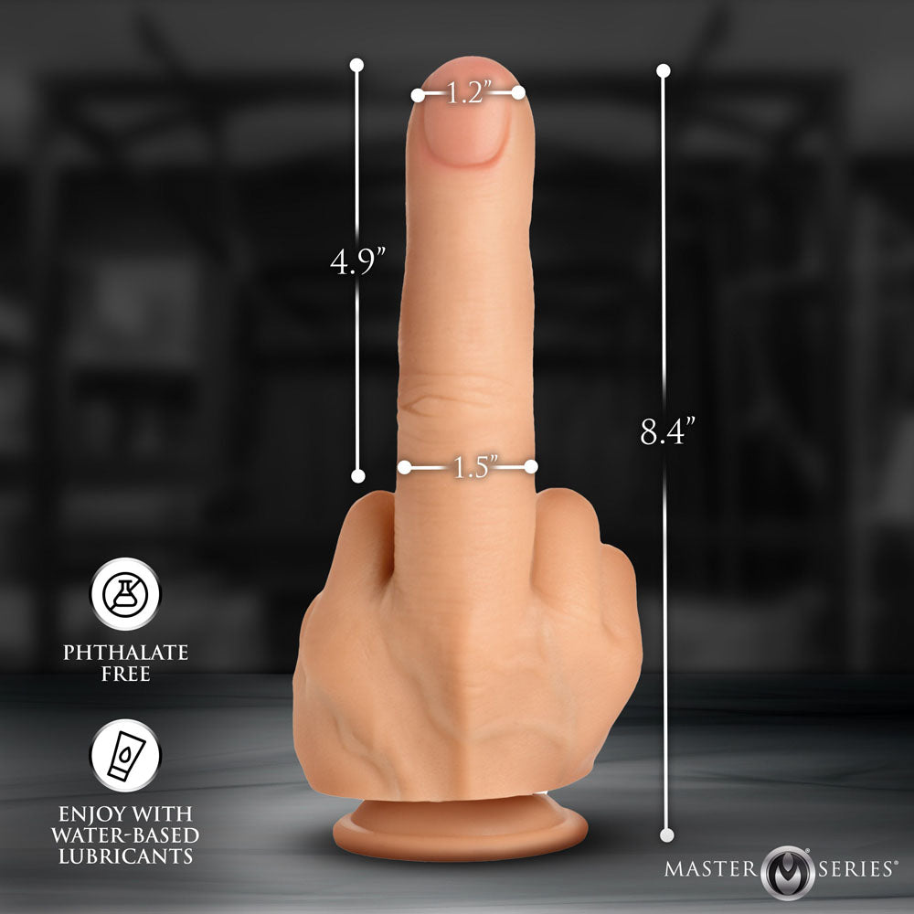 Master Series The Finger – 21.3 cm Realistic Silicone Middle Finger Dildo Secondary image