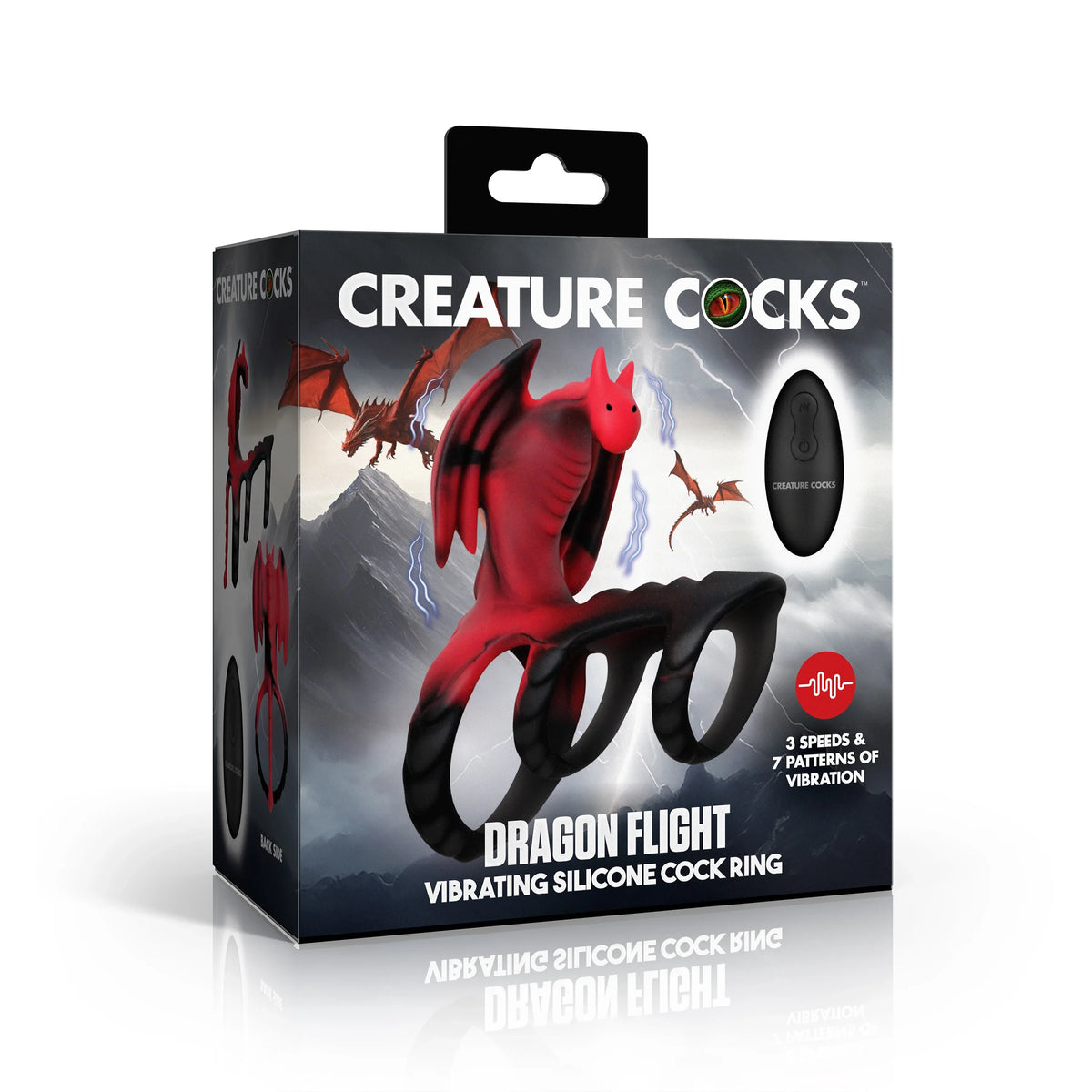 Dragon Flight Multi-Ring Vibrating Silicone Cock Ring > Sex Toys For Men > Penis Sleeves