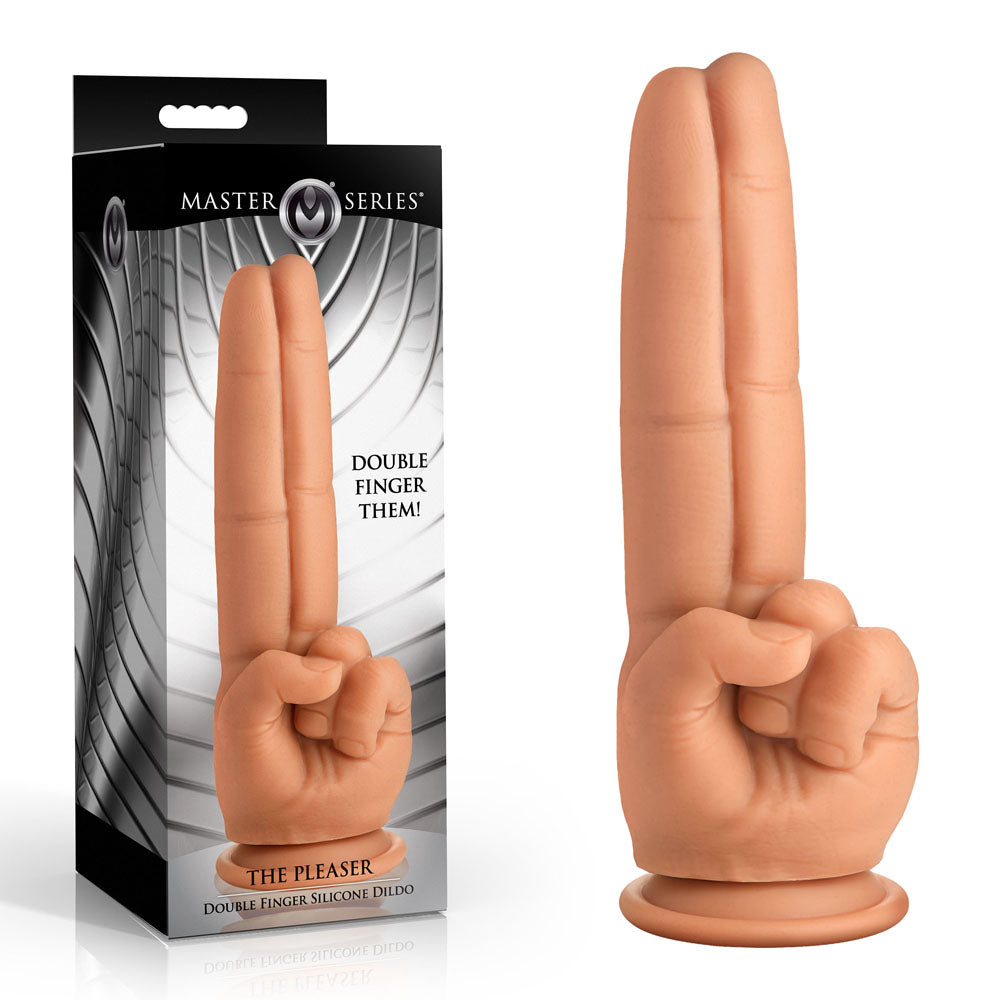 Master Series The Pleaser – 23.6 cm Double Finger Dildo Flesh > Dildos > Other Dildos Main image