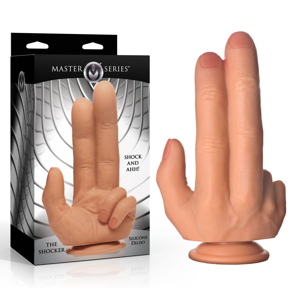 Master Series The Shocker – 20.8 cm Finger Dildo Flesh > Dildos > Other Dildos Main image