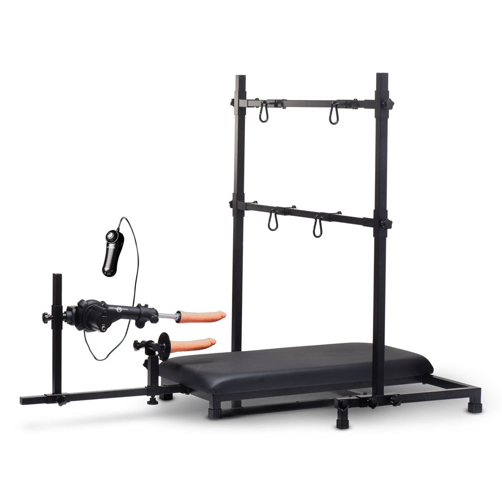 Master Series Breed Master Breeding Stand with Sex Machine Black > Sex Toys > Sex Machines
