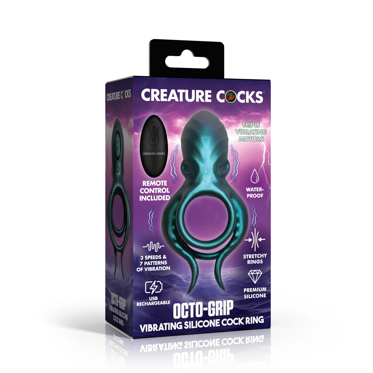 Creature Cocks Octo Grip Vibrating Silicone Cock Ring > Cock Ring > Vibrating