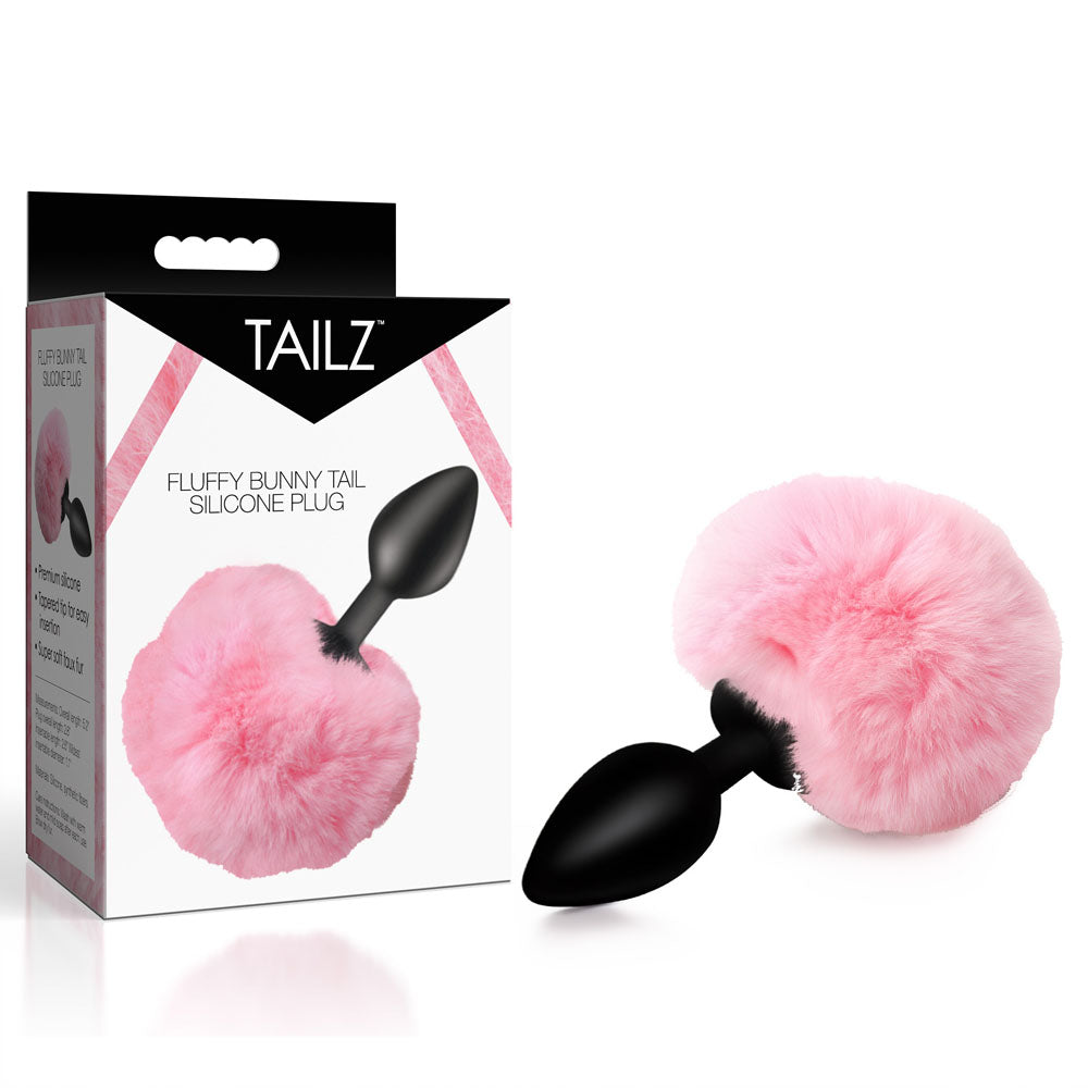 Tailz Fluffy Bunny Tail Silicone Butt Plug Pink > Anal Range > Tail Butt Plugs
