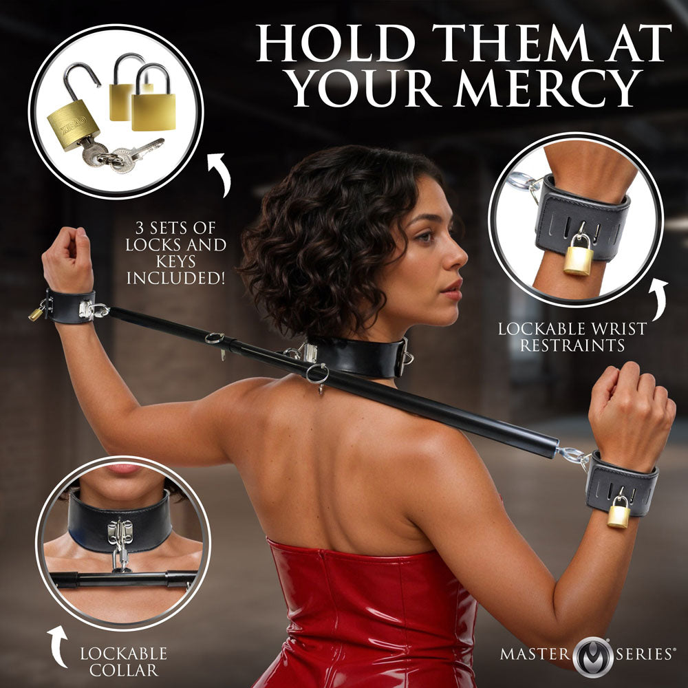 Master Series Dominion Bar – Adjustable Spreader Bar Restraint > Bondage Gear > Restraints