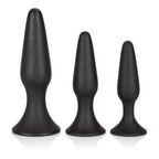 CalExotics Silicone Anal Trainer Kit 3 Graduated Sizes Black > Anal Range > Butt Plug Kits
